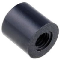 F/F STANDOFF 1/2 RND X 3/4 L, 1/4-20 THD NY BLACK
